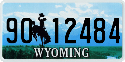 WY license plate 9012484