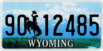 WY license plate 9012485