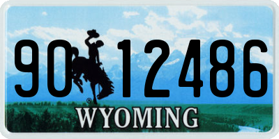 WY license plate 9012486