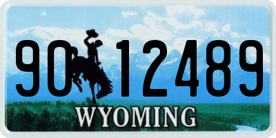 WY license plate 9012489