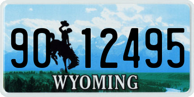 WY license plate 9012495