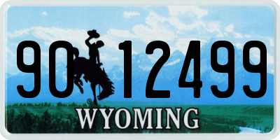 WY license plate 9012499
