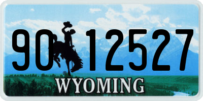 WY license plate 9012527