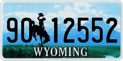 WY license plate 9012552