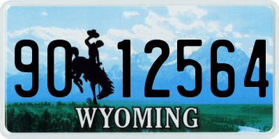 WY license plate 9012564