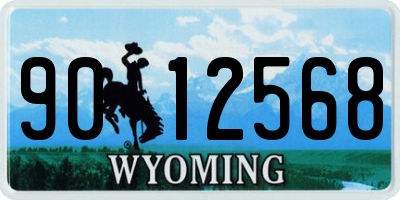 WY license plate 9012568