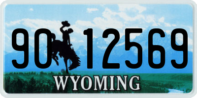 WY license plate 9012569