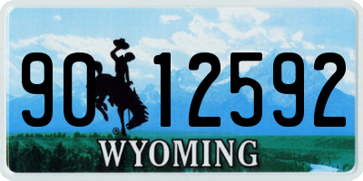 WY license plate 9012592