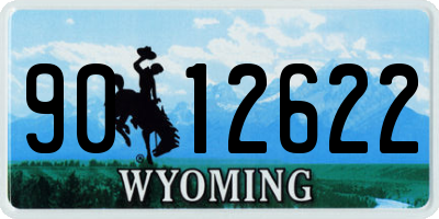 WY license plate 9012622