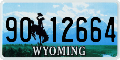 WY license plate 9012664