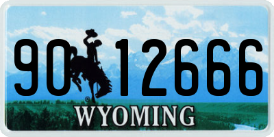 WY license plate 9012666