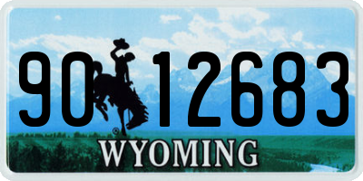 WY license plate 9012683