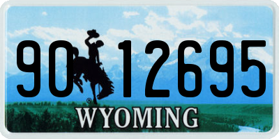 WY license plate 9012695