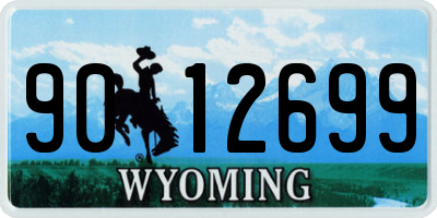 WY license plate 9012699