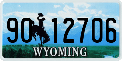 WY license plate 9012706