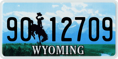 WY license plate 9012709