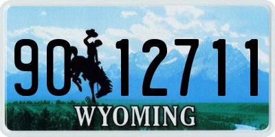 WY license plate 9012711