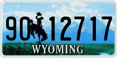 WY license plate 9012717