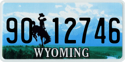 WY license plate 9012746