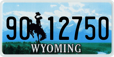 WY license plate 9012750