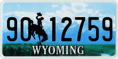 WY license plate 9012759