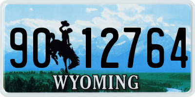 WY license plate 9012764
