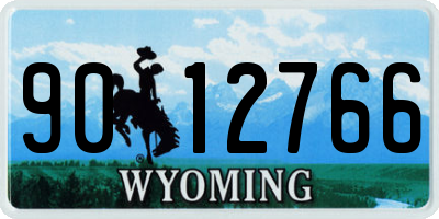 WY license plate 9012766