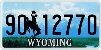 WY license plate 9012770