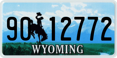 WY license plate 9012772