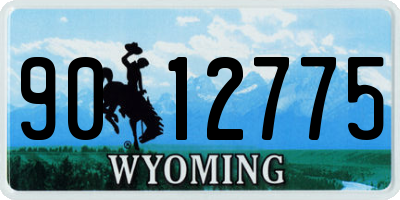 WY license plate 9012775