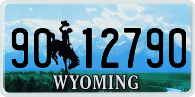 WY license plate 9012790