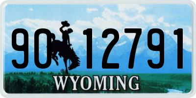 WY license plate 9012791