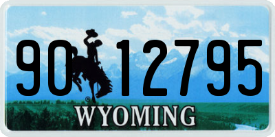 WY license plate 9012795