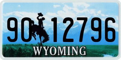 WY license plate 9012796