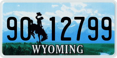 WY license plate 9012799