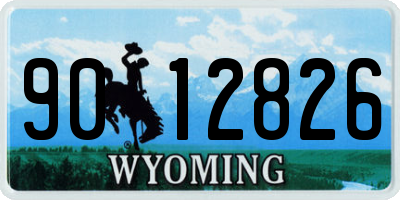 WY license plate 9012826