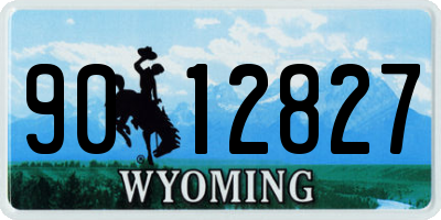 WY license plate 9012827