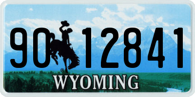 WY license plate 9012841