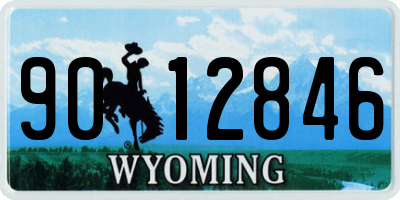 WY license plate 9012846