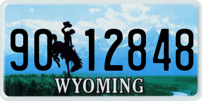 WY license plate 9012848