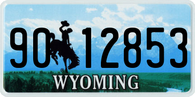 WY license plate 9012853