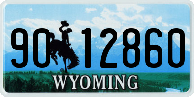 WY license plate 9012860