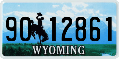 WY license plate 9012861