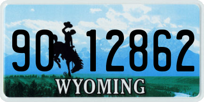 WY license plate 9012862