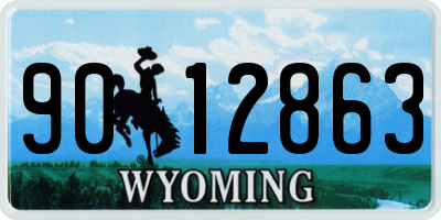 WY license plate 9012863