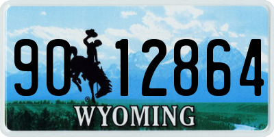 WY license plate 9012864