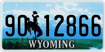 WY license plate 9012866