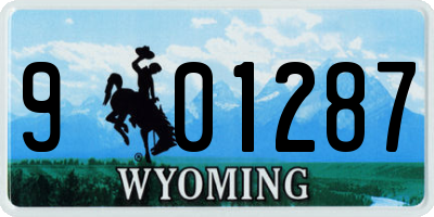 WY license plate 901287