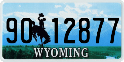 WY license plate 9012877