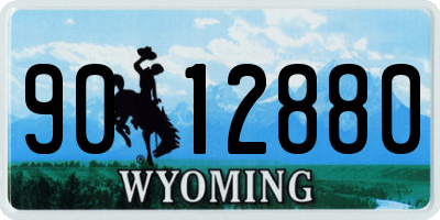 WY license plate 9012880